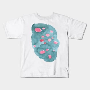 Teal and Pink Blotch Kids T-Shirt